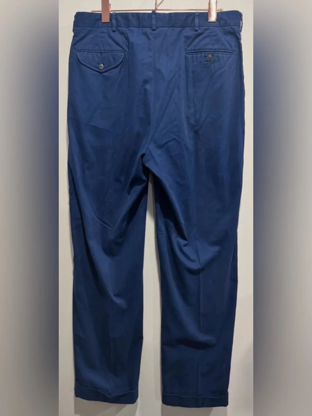 Vintage Polo Golf Ralph Lauren Pleated Chino Pants 34x32 High Rise Navy⁠